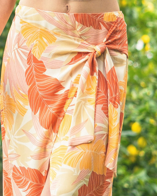 Noa Tropical Palm Wrap Skirt