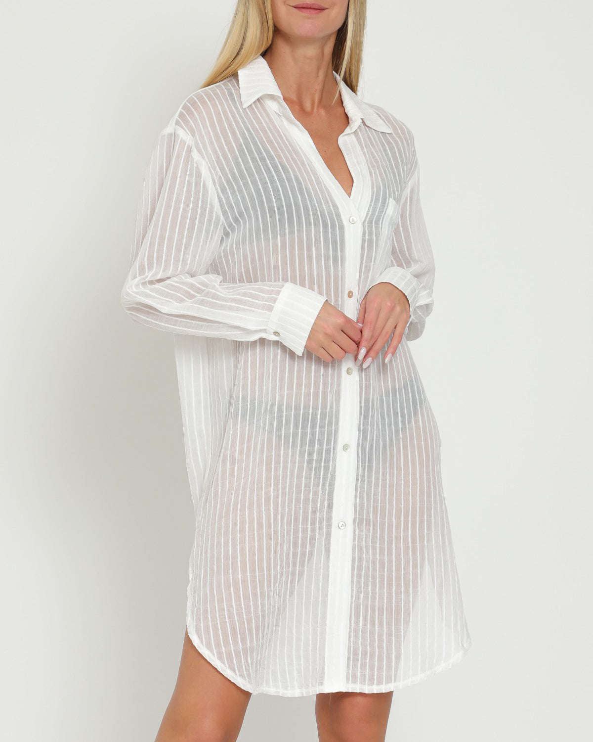 Carmen Button Down Cover Up
