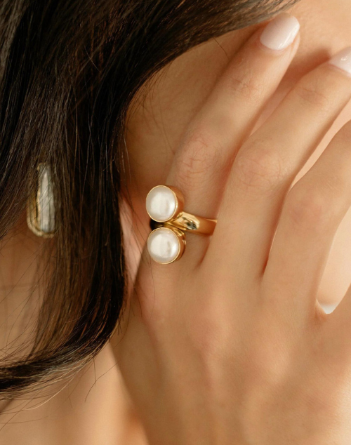 Alchemia Pearl Bypass Adjustable Ring