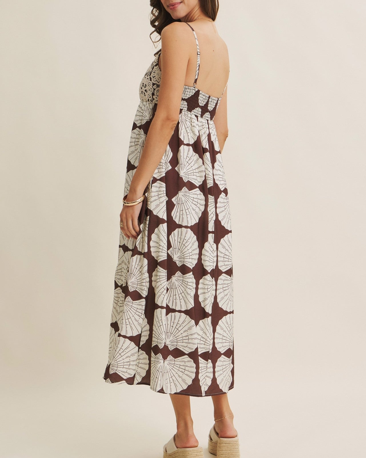 Morocco Seashell Midi Dress ish Boutique Morocco Seashell Midi Dress ish Boutique