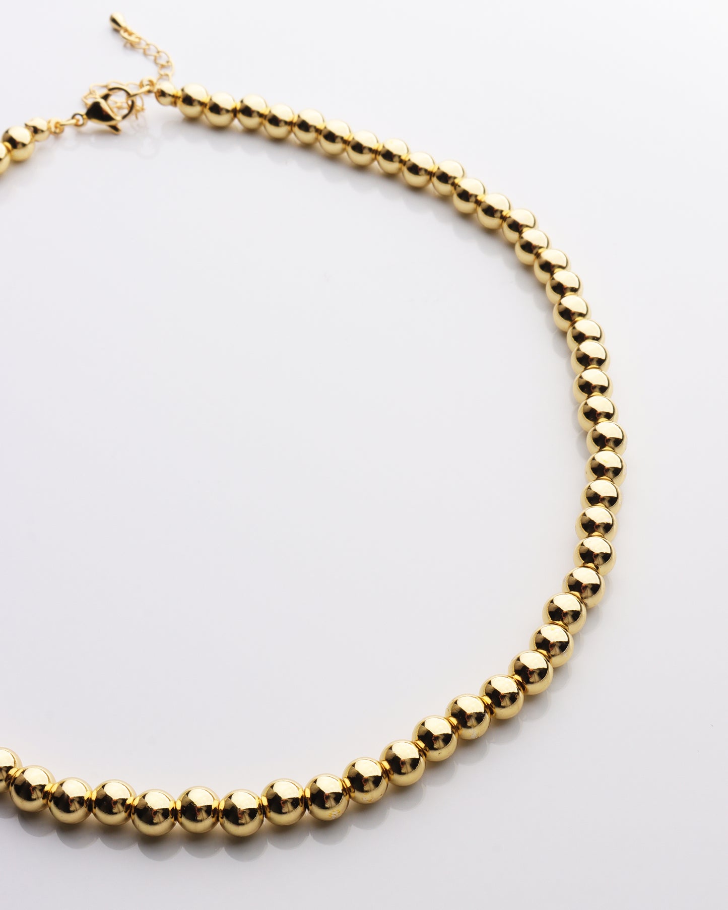 Large Gold Ball Bead Necklace