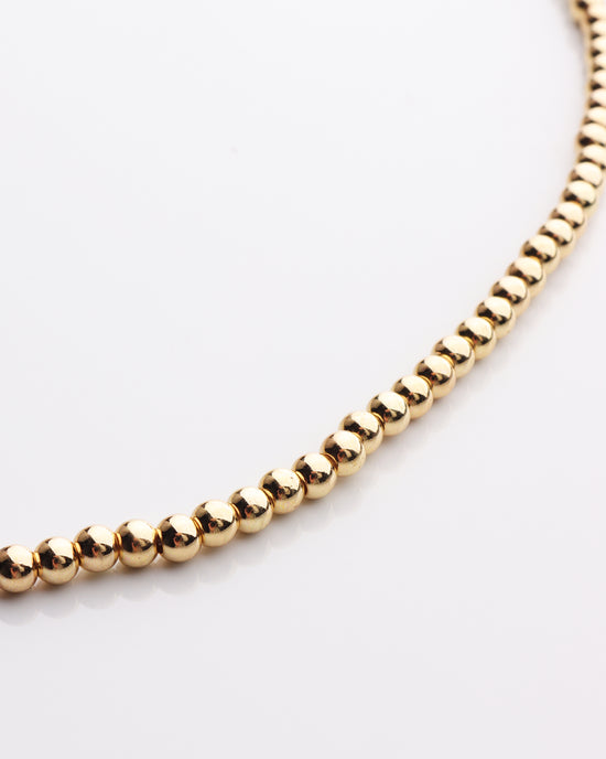 Small Gold Ball Bead Necklace