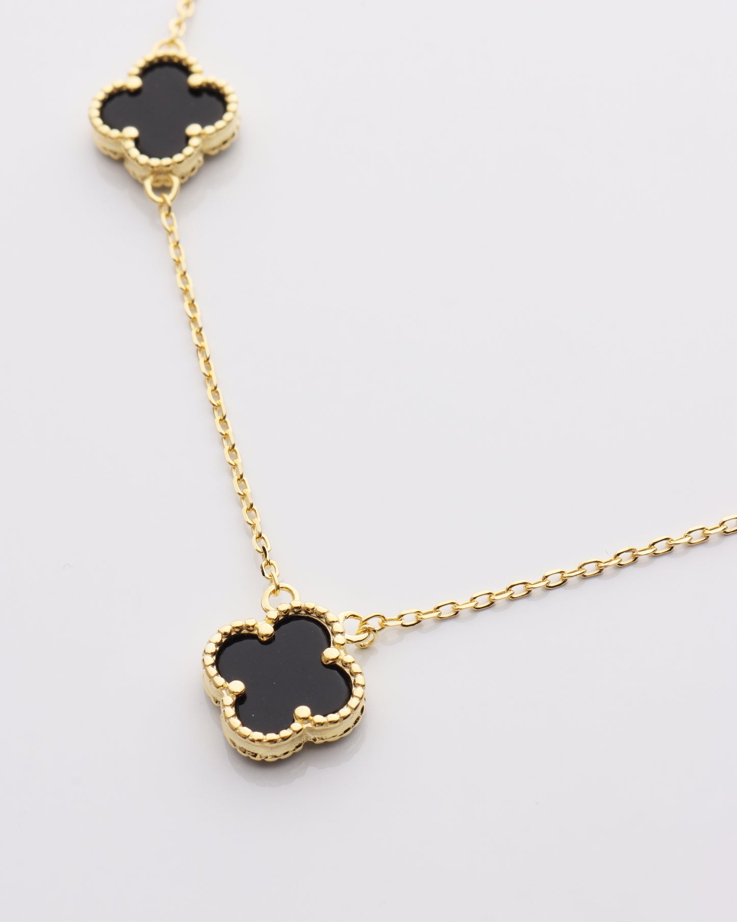 Triple Dainty Clover Necklace