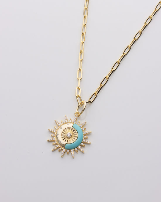 Cyra Sun Charm Necklace