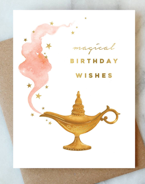 Genie Lamp Birthday Greeting Card