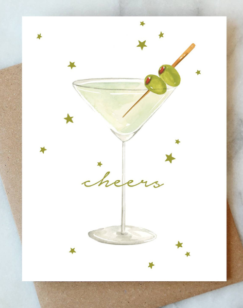 Martini Cheers Greeting Card