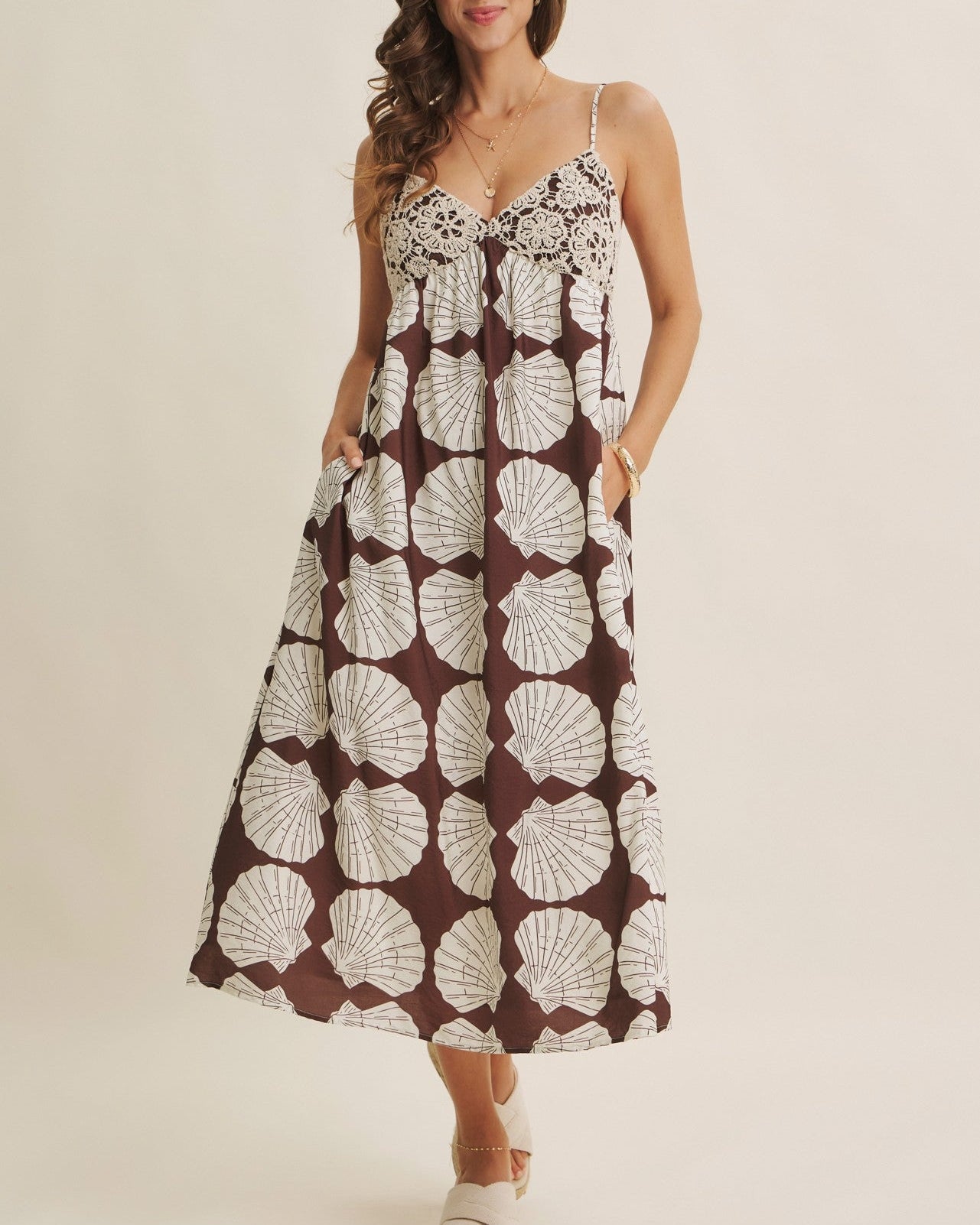 seashell midi dress Morocco Seashell Midi Dress – ish Boutique