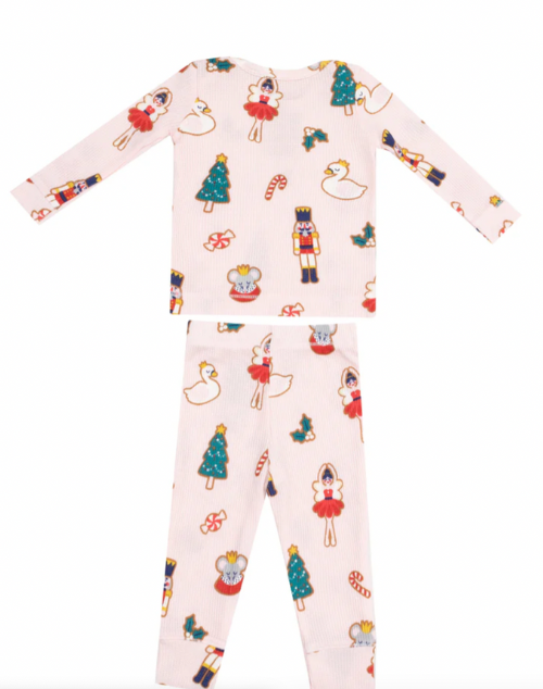 Sugar Plum Fairy Christmas Cookie  Pink L/S Loungewear Set by Angel Dear