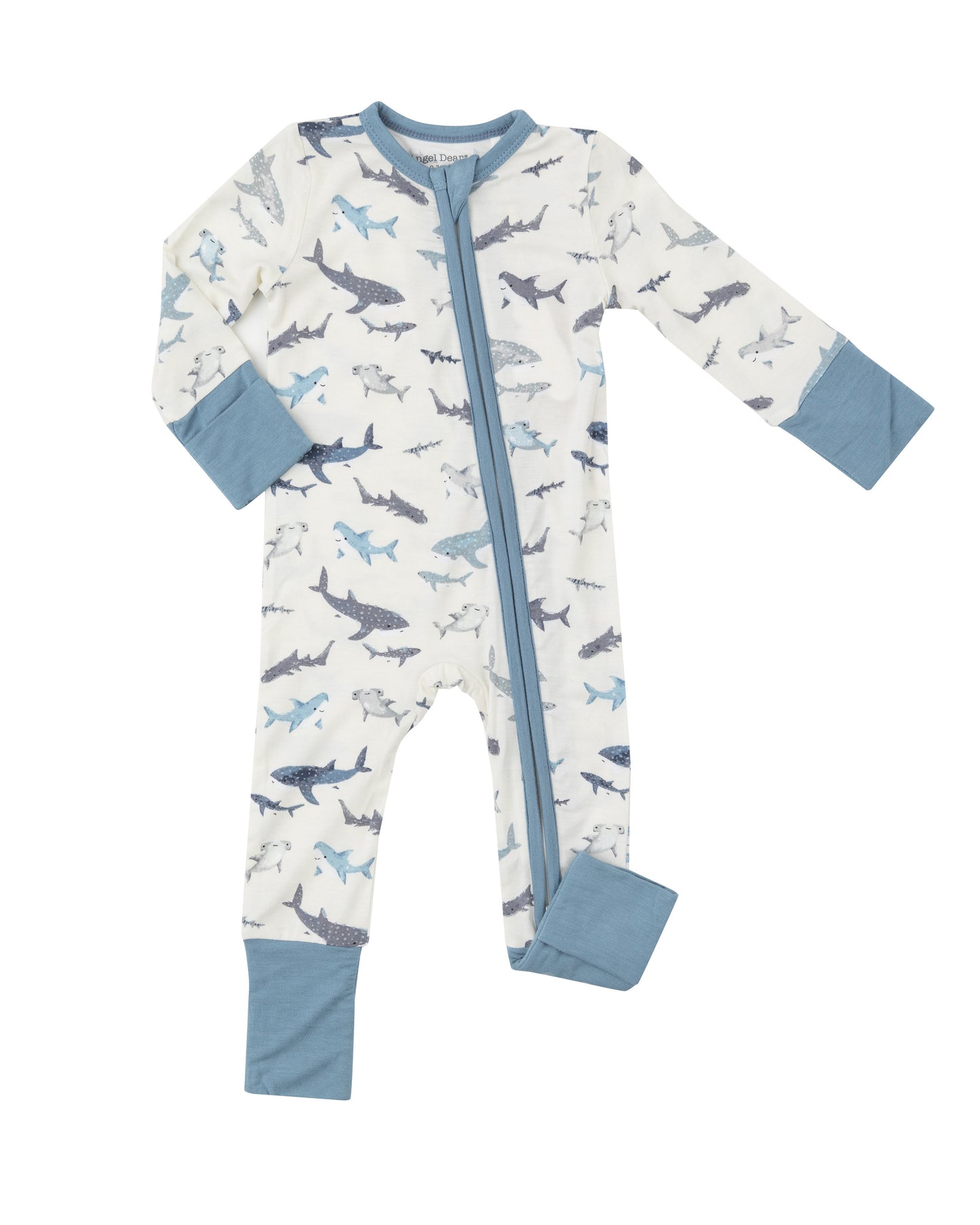 Sharks 2 Way Zipper Romper by Angel Dear