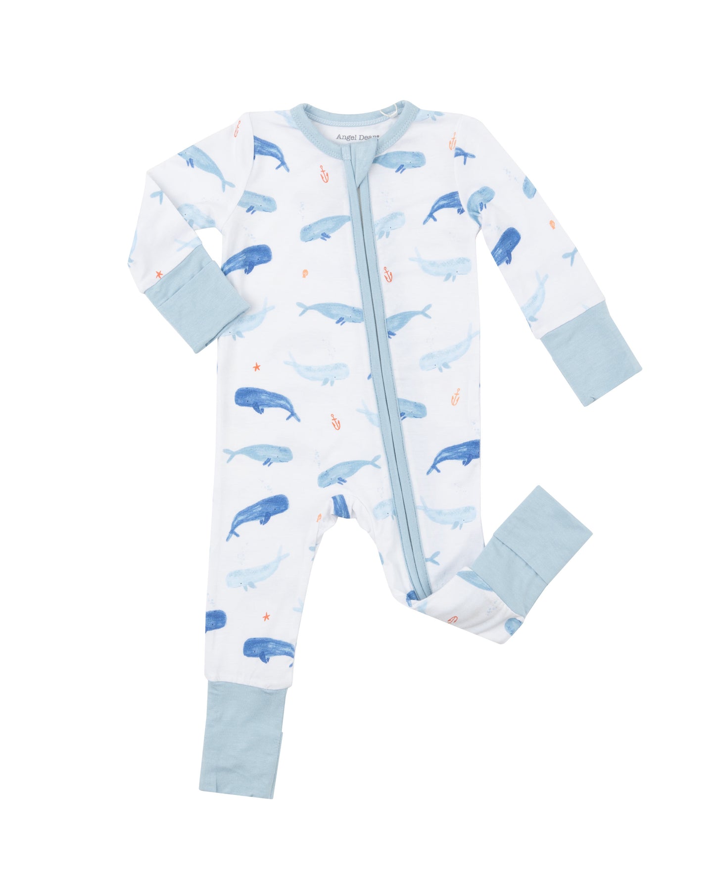 Whale Hello There 2 Way Zipper Romper by Angel Dear