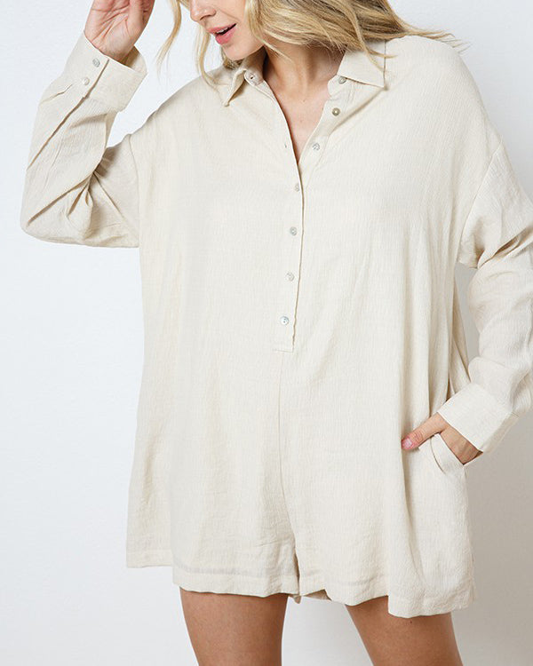 Aria Button Down Romper