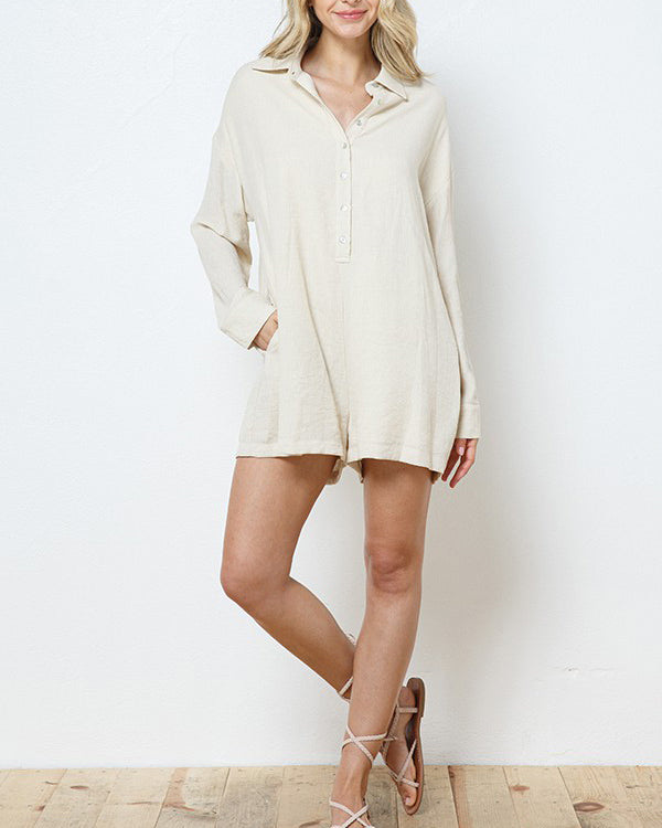 Aria Button Down Romper