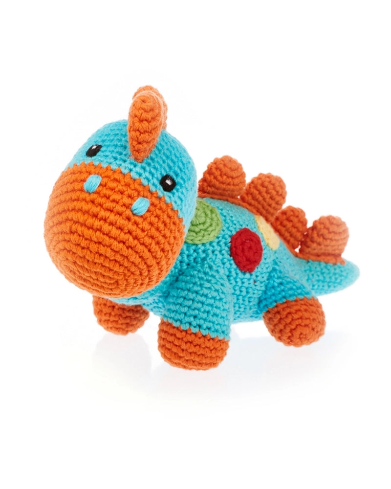 Stegosaurus Turquoise Plush Dino by Pebble