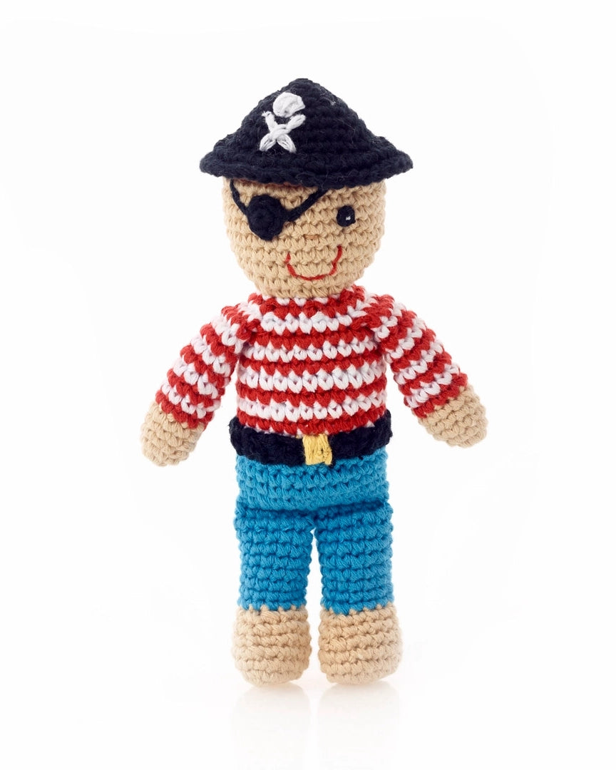 Mini Pirate Doll Rattle by Pebble