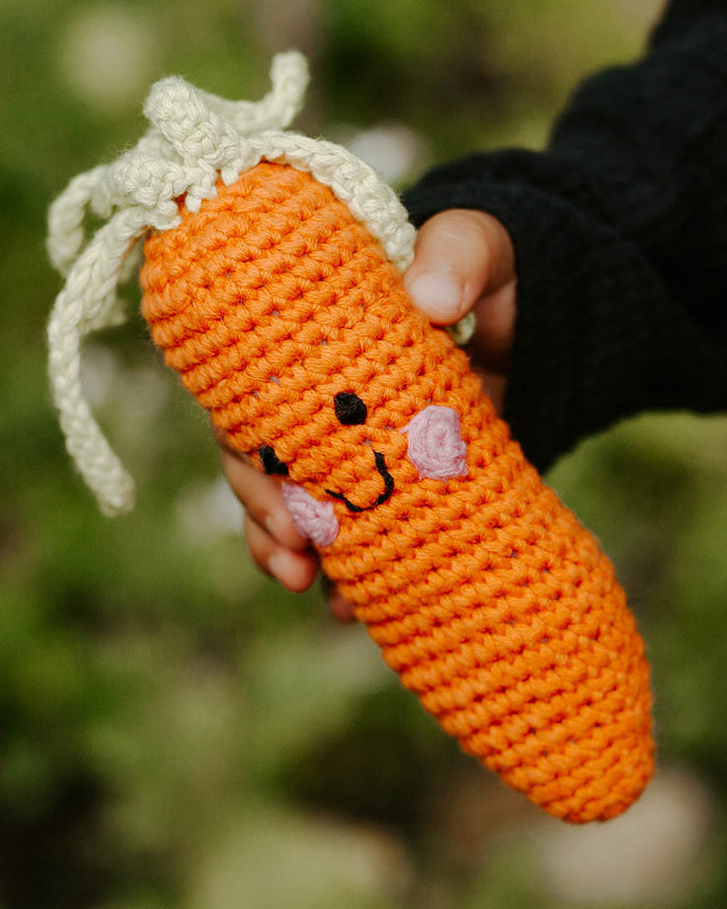 Pretend Play Food Rattle Carrot by Pebble