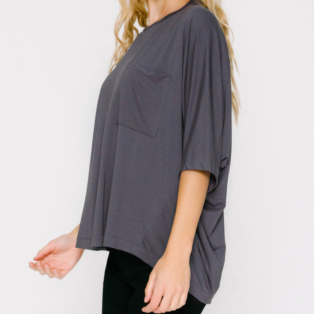 
                      
                        Basic Flowy Pocket Tee
                      
                    