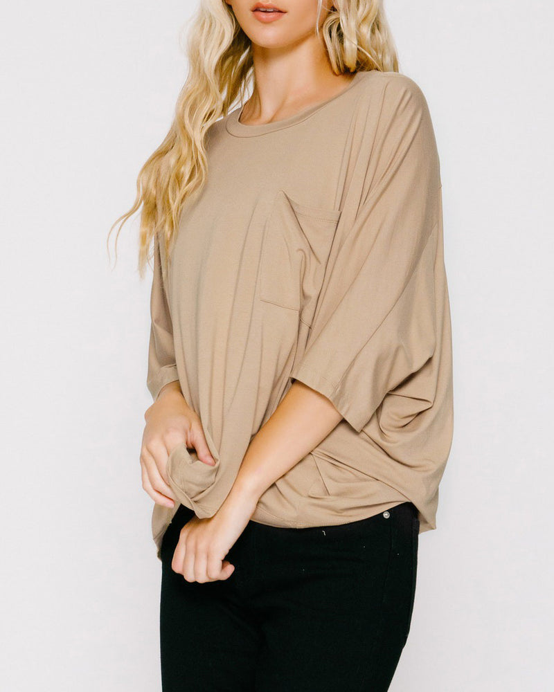 
                      
                        Basic Flowy Pocket Tee
                      
                    