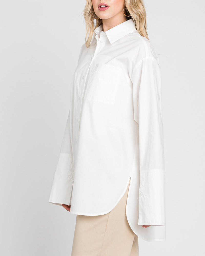 
                  
                    Krista Wide Sleeve Button Down
                  
                