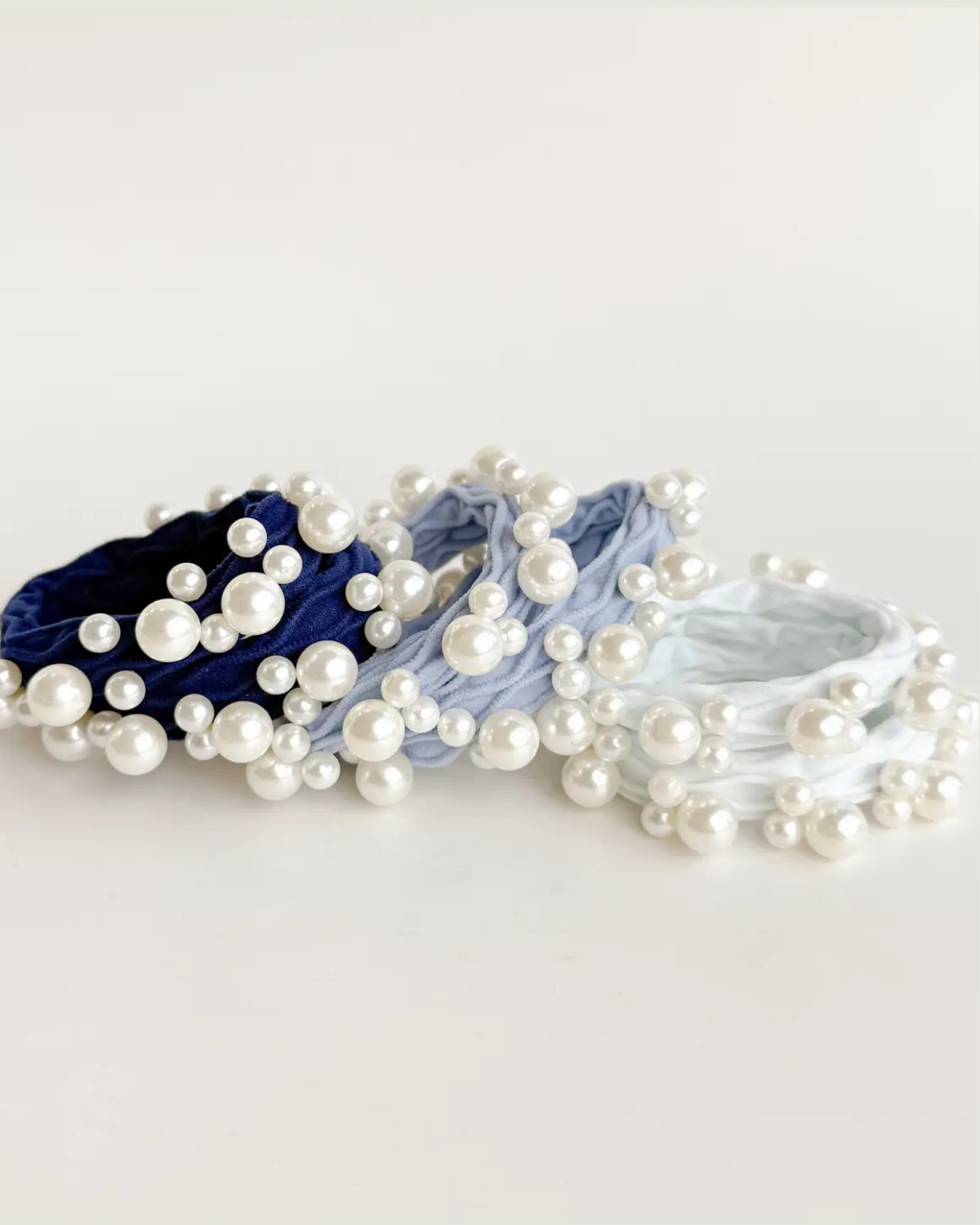 Coastal Textured Seamless Pearl Hair Tie (Set of 6)