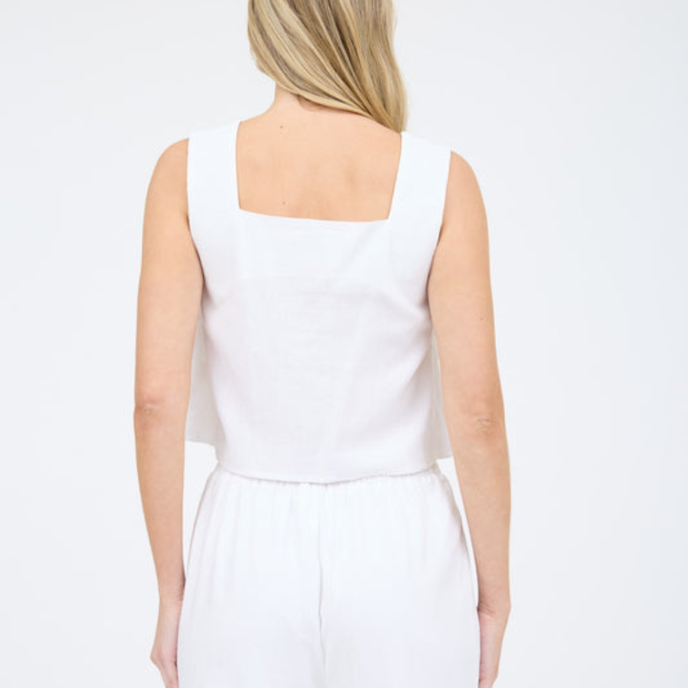 
                  
                    Breezy Square-Neck Linen Crop
                  
                