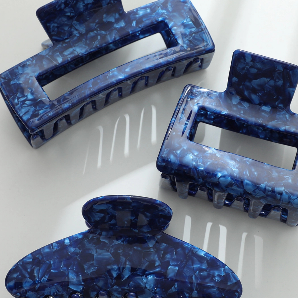 Denim Blue Large Claw Clips
