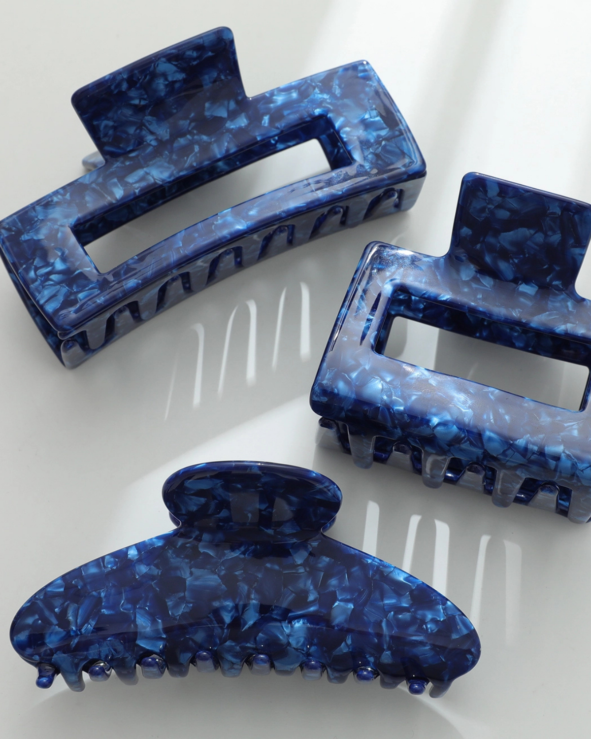 Denim Blue Large Claw Clips