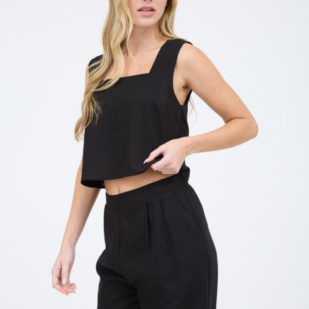
                  
                    Breezy Square-Neck Linen Crop
                  
                