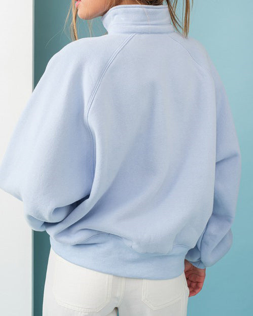 Piper Snap Button Collared Sweatshirt