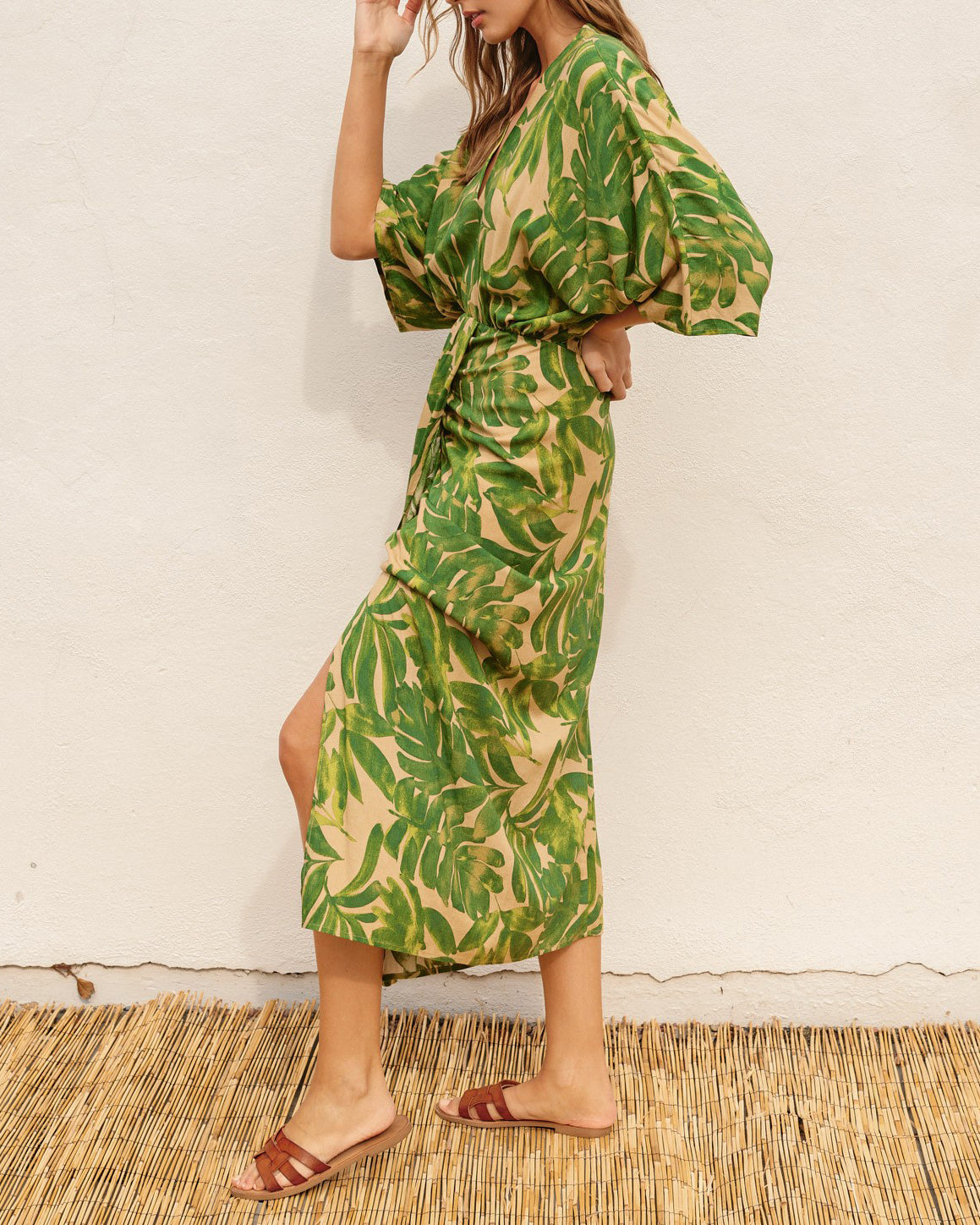 Ibiza Palm Midi Dress