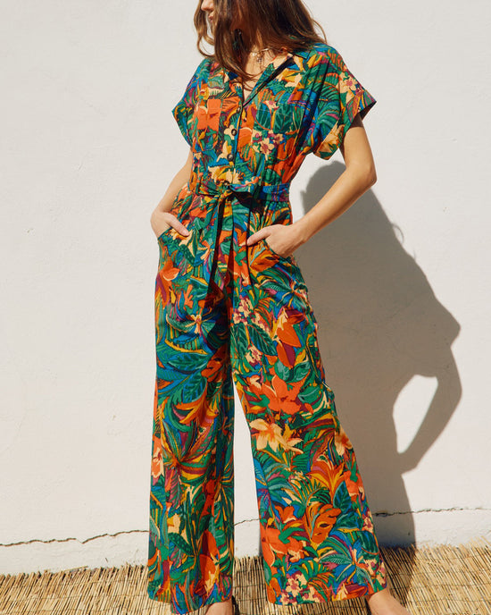 Sunny Serenity Button Front Jumpsuit