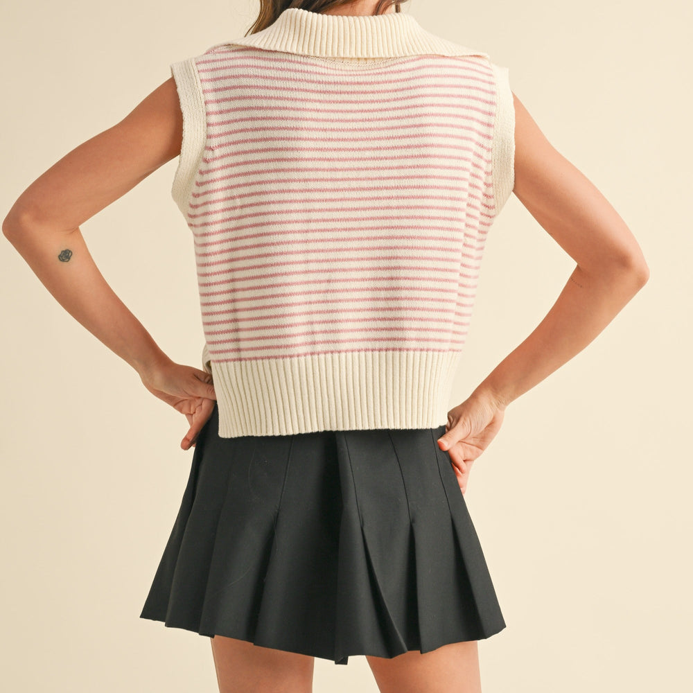 
                  
                    Tash Woven Striped Colar Tank
                  
                