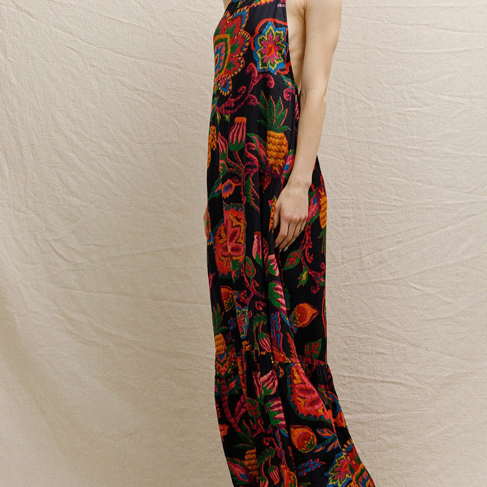 Cozumel Floral Halter Maxi Dress