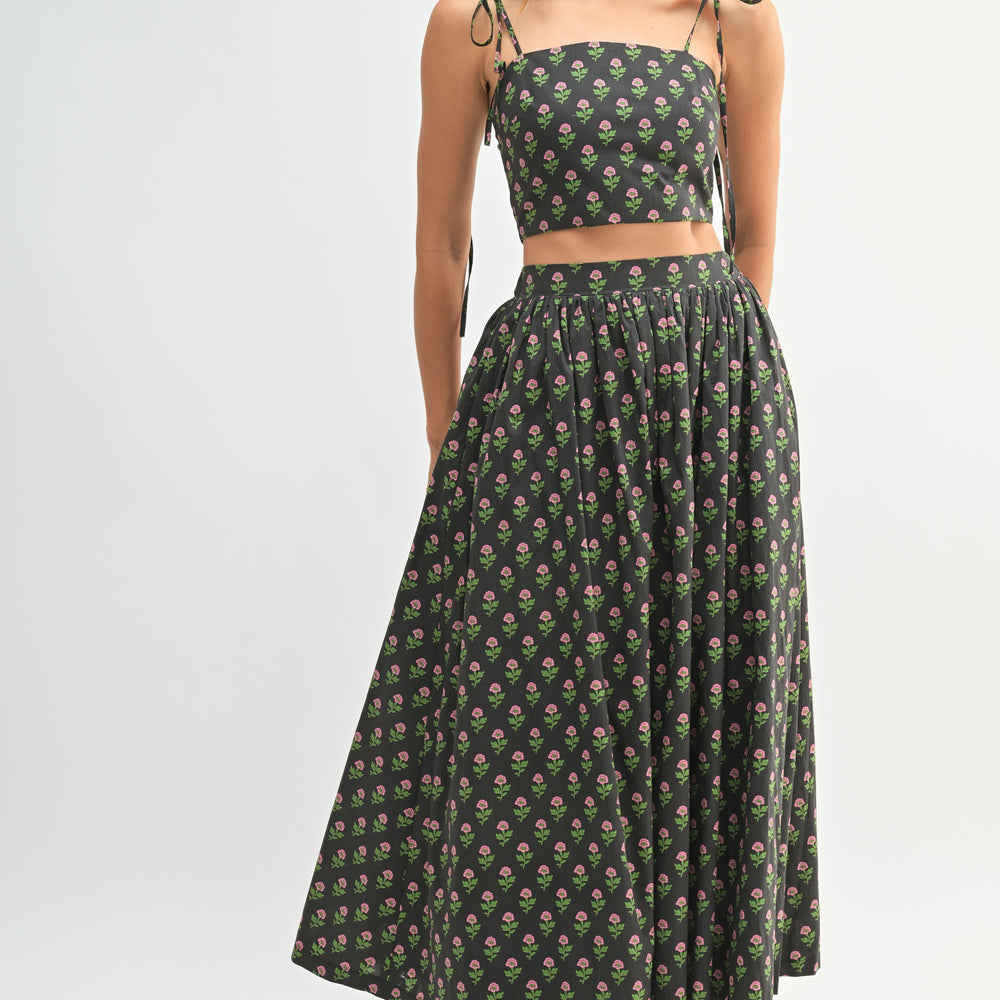 
                  
                    Missy Floral Printed Crop Top and Midi Skirt Set
                  
                