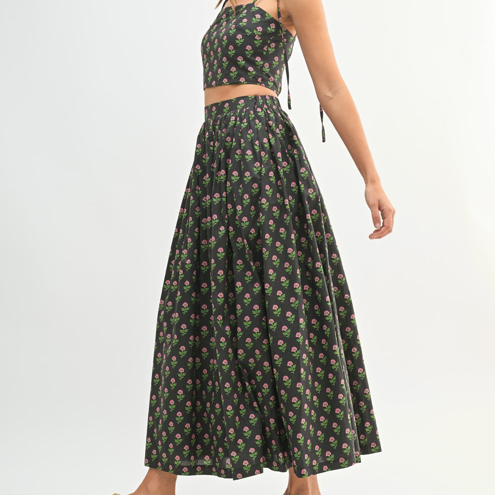 
                  
                    Missy Floral Printed Crop Top and Midi Skirt Set
                  
                