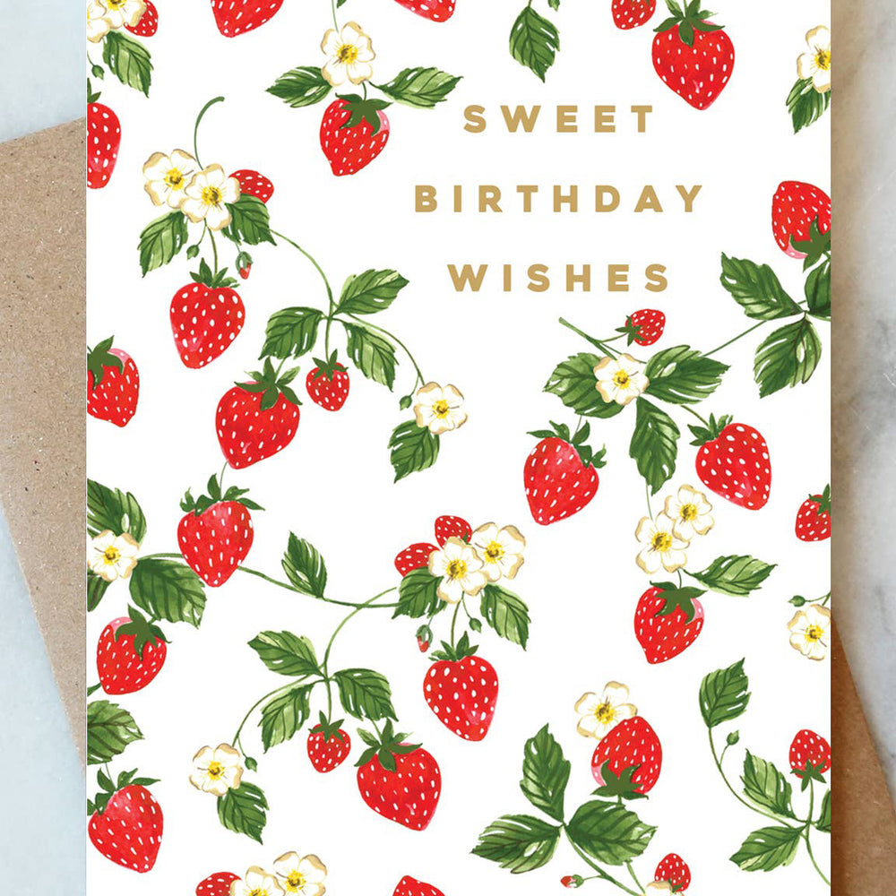 Strawberry Birthday Greeting Card