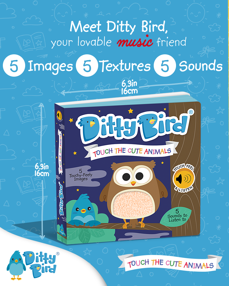 
                      
                        Ditty Bird - Ditty Bird First Sensory Book Montessori Method Cute Animals
                      
                    