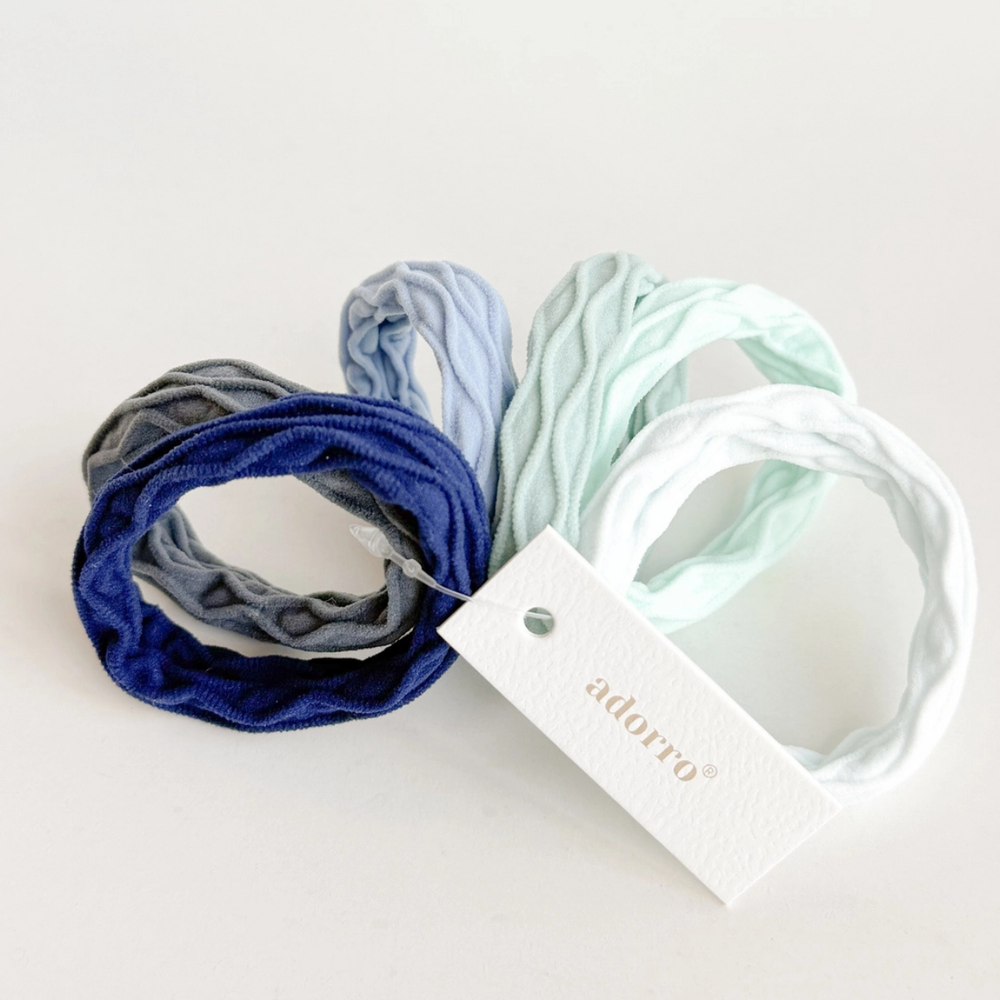 Coastal Wavy Seamless Hair Ties (Set of 6)