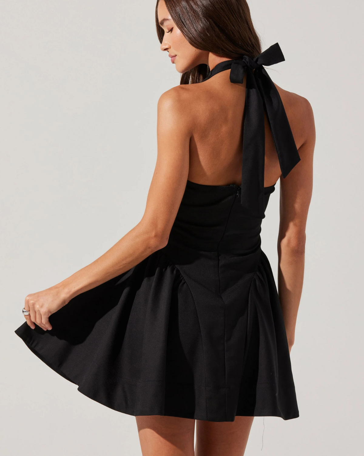 Meana V-Neck Halter Mini Dress by Astr The Label