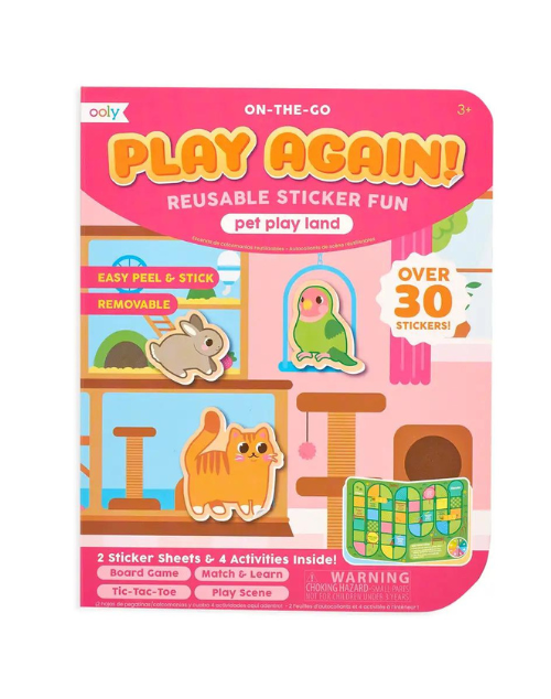 Play Again Reusable Sticker Fun- Pet Play Land