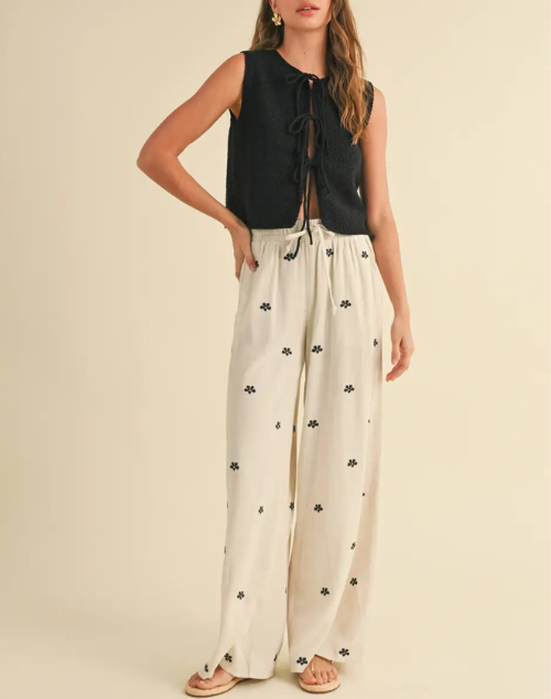 
                  
                    Ditzy Floral Embroidered Pant
                  
                