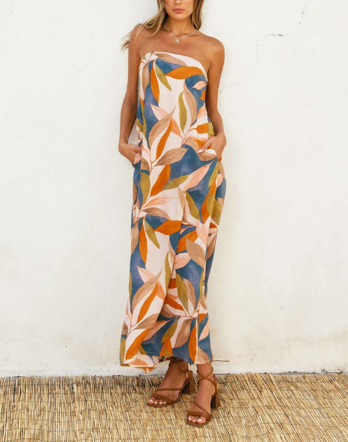 Tropics Strapless Maxi Dress