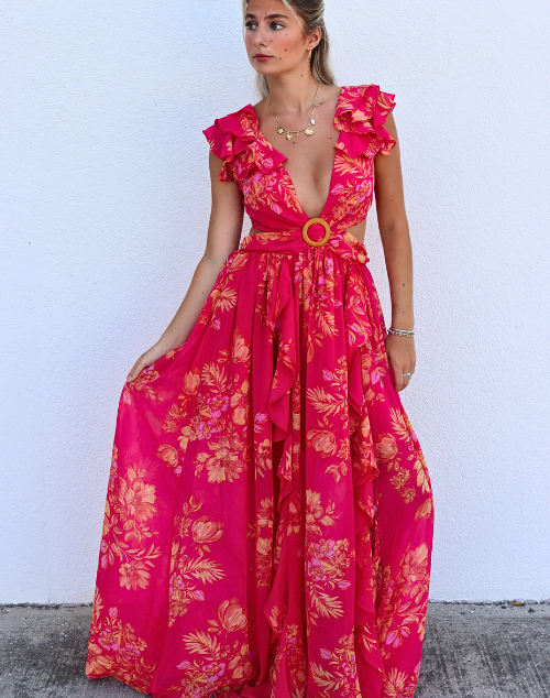 Camellia Rose Maxi Dress
