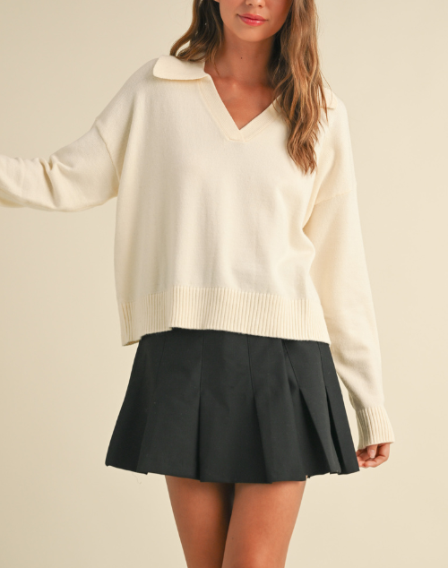 
                      
                        Kendal Soft Knit Collared Sweater
                      
                    