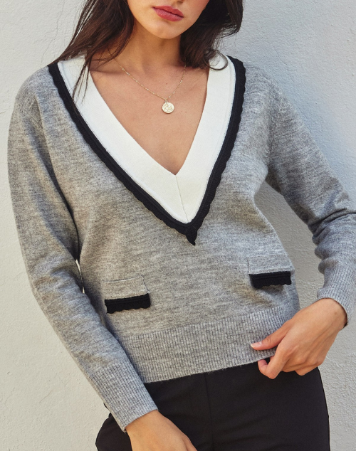 Waldorf Deep V Sweater