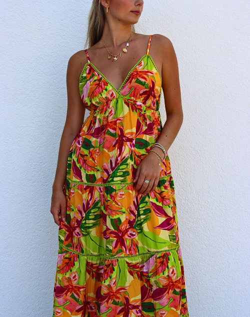 Rio Bright Tropics Maxi Dress