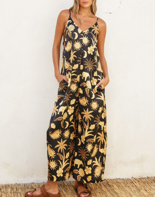 Golden Safari Tie Back Jumpsuit