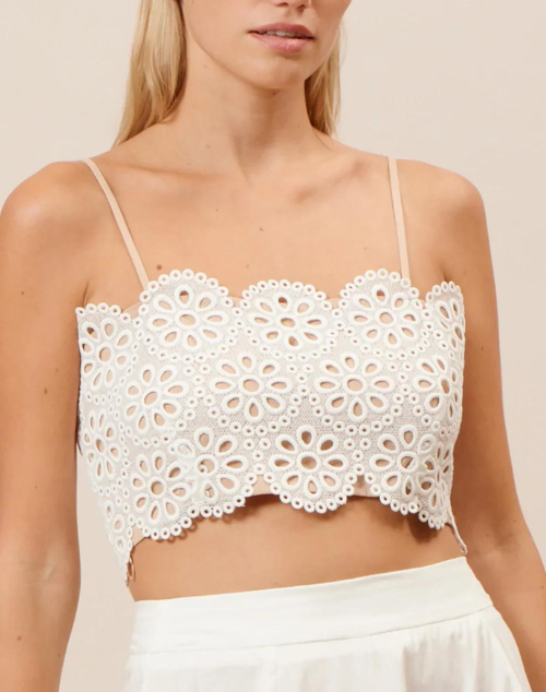 Mimi Eyelet Top & Skirt Set by Lucy Paris
