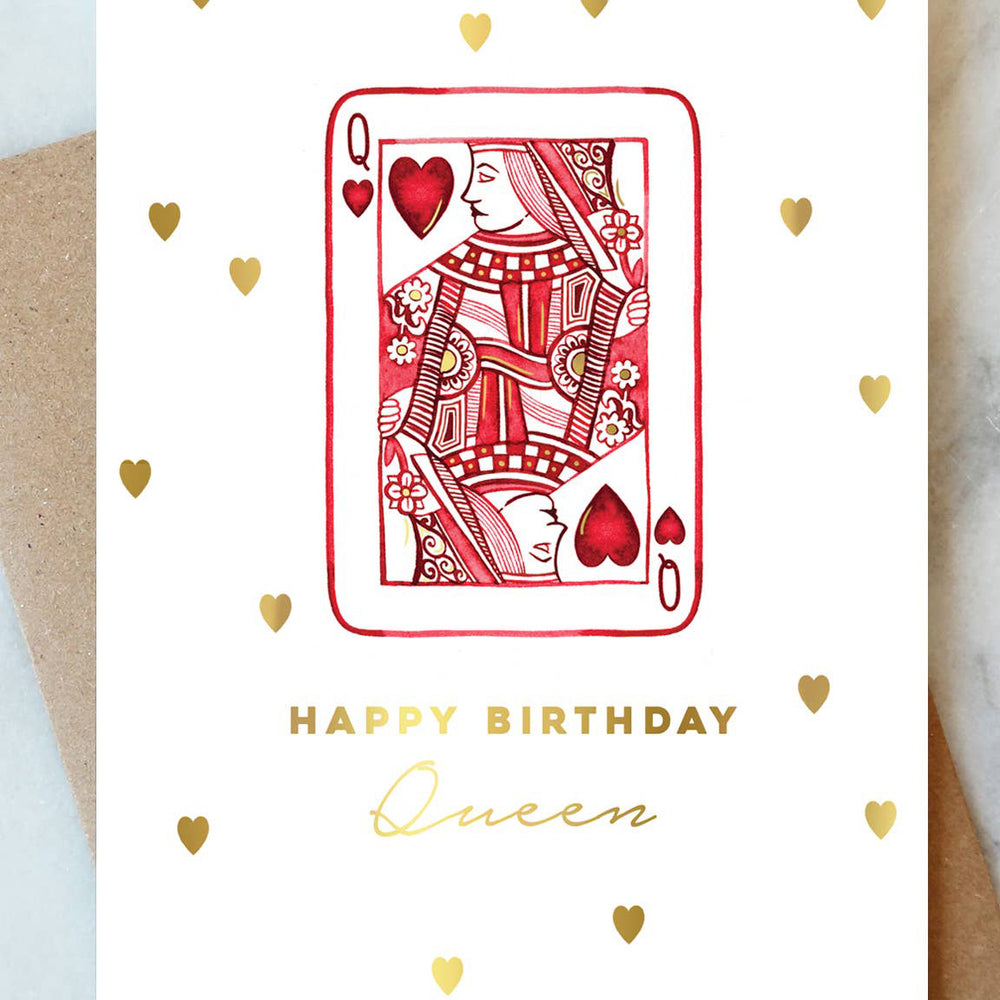 Queen of Hearts Birthday Greeting Card