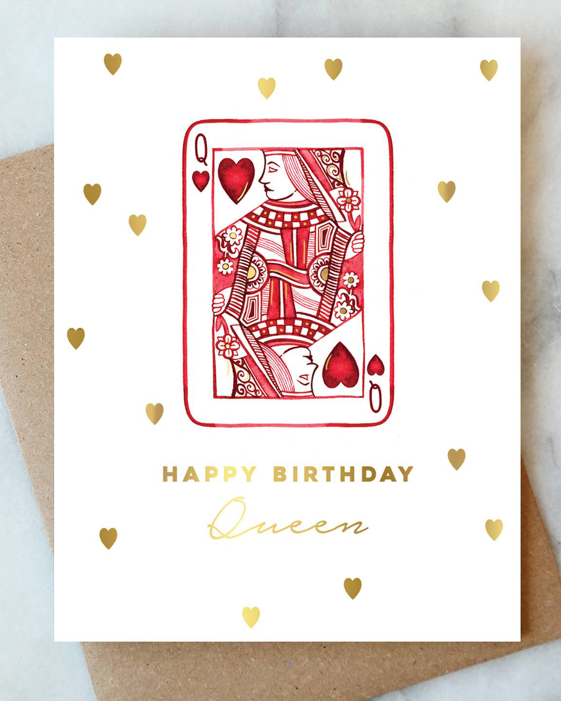 Queen of Hearts Birthday Greeting Card