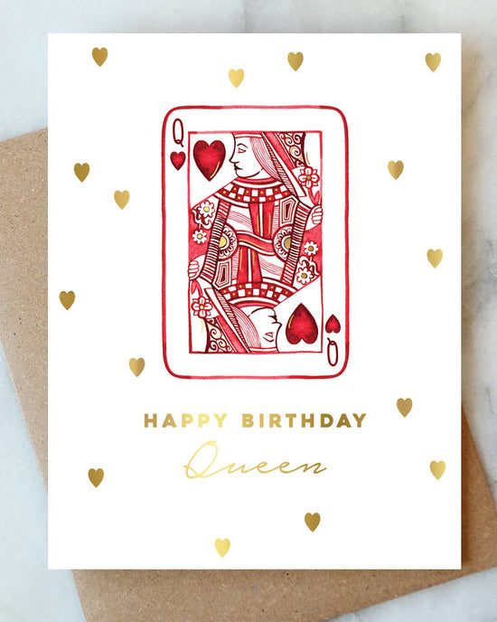 Load image into Gallery viewer, Queen of Hearts Birthday Greeting Card
